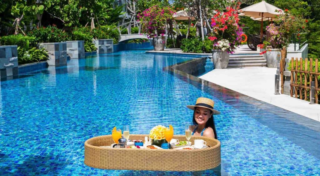 Bali floating breakfast