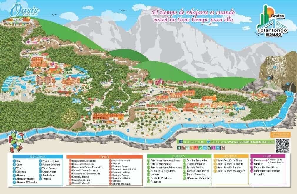 map of Grutas Tolantongo